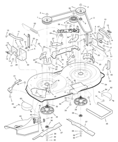 Mower Housing Diagram and Parts List for 405606X50C 2007 Briggs and Stratton Lawn Tractor